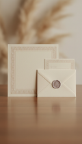 Event stationery suite with hand-crafted touches